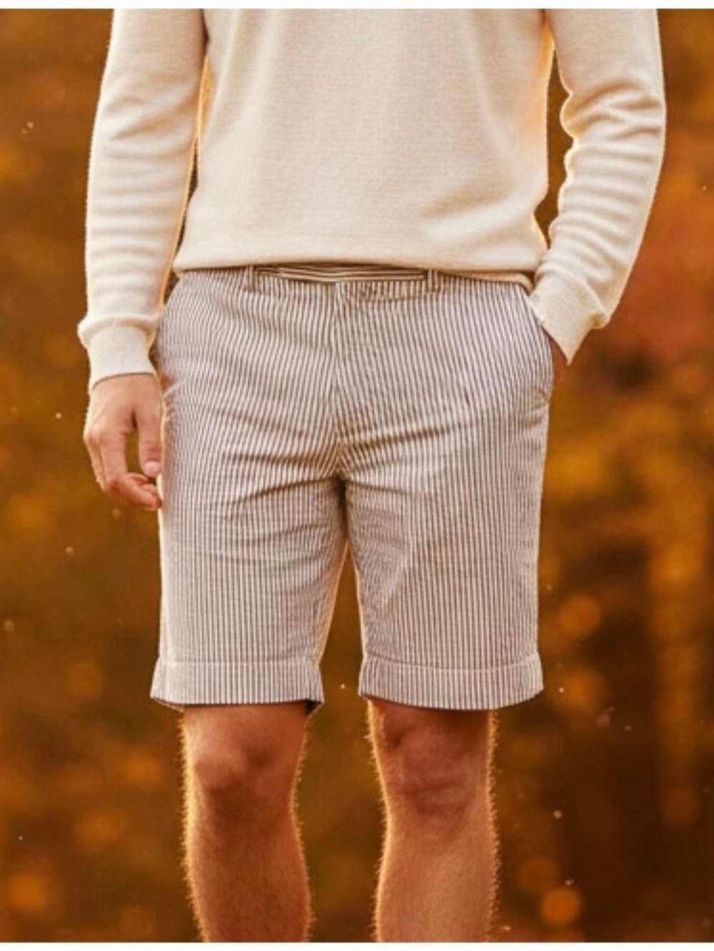 Vintage Polo Ralph Lauren Shorts Men’s 36W /9" Stripe Seersucker Bleecker